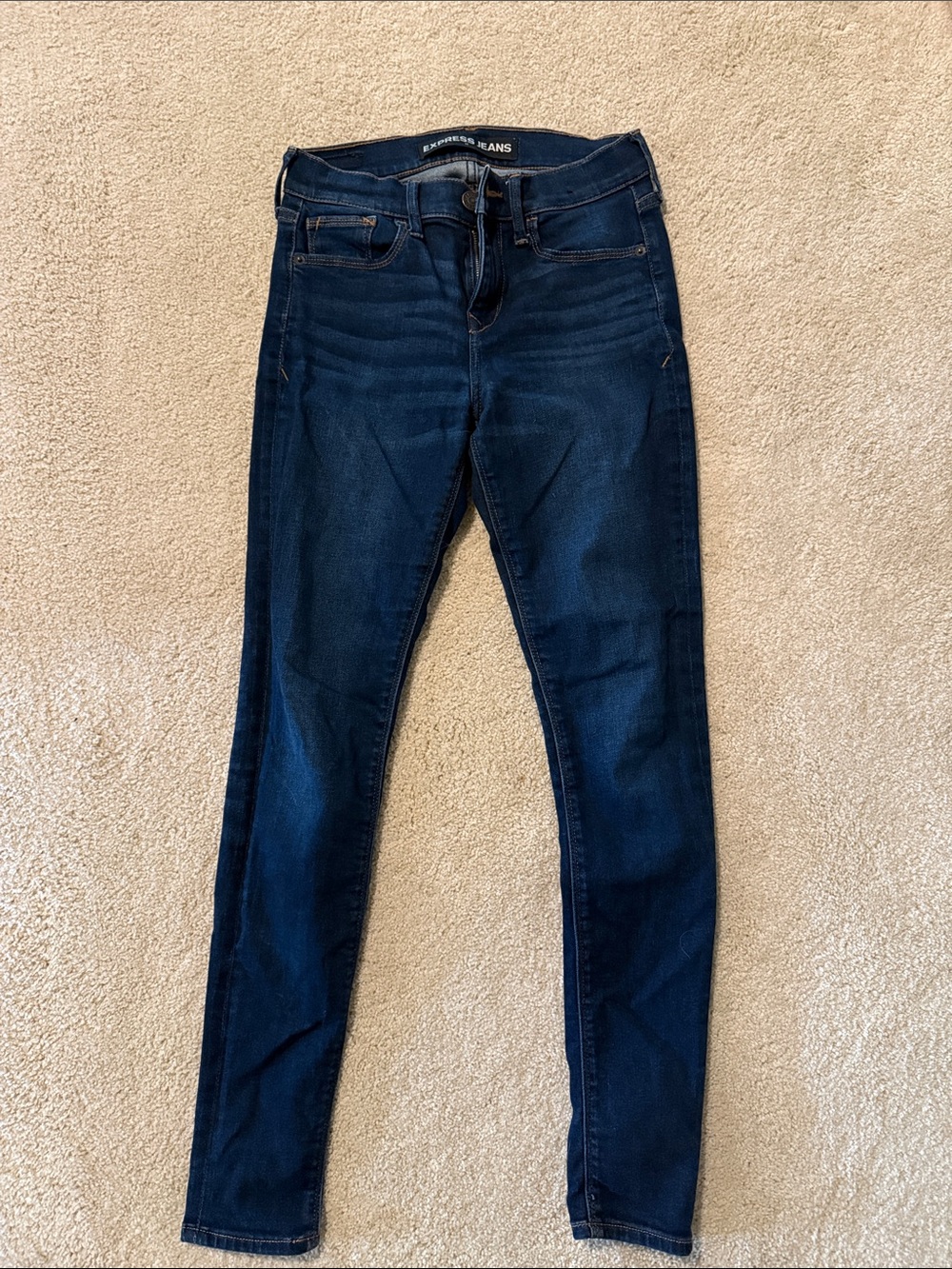 Express Women’s Skinny Jeans in Dark Blue